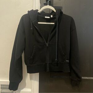 Aritzia, TNA cropped zip up hoodie.